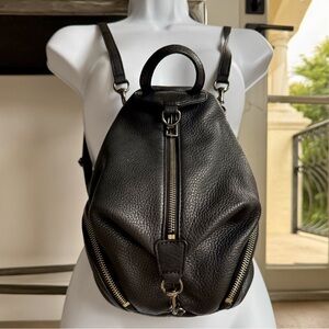 Rebecca Minkoff Julian Black Leather Backpack Mini..no scratches/scuff marks